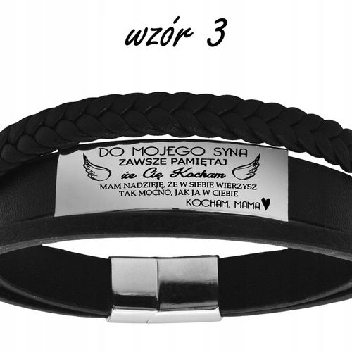 Bransoletka dla Syna z grawerem Prezent na Dzień Dziecka pleciona BLINGART na Arena.pl