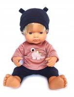 Ubranko dla lalek Koplet bluzka + getry+ czapka Miniland 32-38 cm kolory