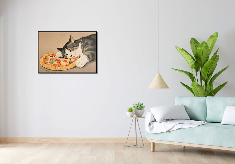 Plakat 84x59,5cm Pizza Dla Kota zdjęcie 4