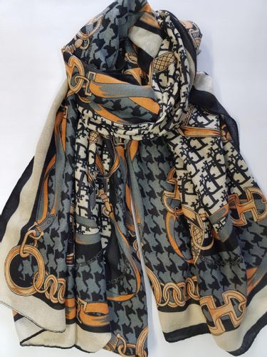 Elegancki szal czarno-szary 13 na Arena.pl