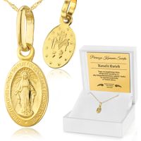 Medalik na PREZENT PAMIĄTKA KOMUNII ŚWIĘTEJ GRAWER