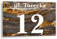 Tabliczka Tablica ADRESOWA ALUMINIOWA MARMUR Numer domu cyfry ulica 40x30