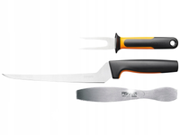FISKARS Zestaw do serwowania ryb nóż do filetowania widelec pęseta do ości