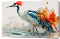 Obraz 90x60cm Żuraw w Akwareli