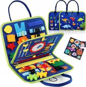 TABLICA MANIPULACYJNA SENSORYCZNA WALIZKA SKŁADANA MONTESSORI PREZENT