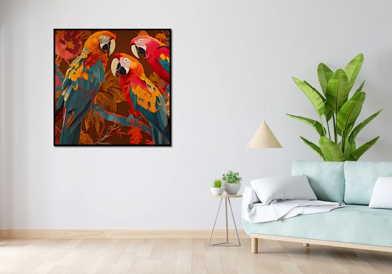 Plakat 100x100cm Kolorowe Ary zdjęcie 4