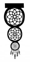 AŻUR nowoczesna ozdoba ŁAPACZ SNÓW czarny DUŻY
