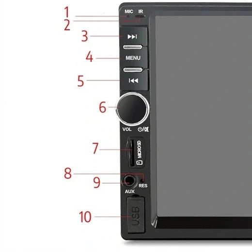 Radio samochodowe Bluetooth 2DIN + kamera cofania zdjęcie 5