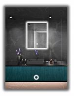 Lustro Podświetlane LED 60x80 Wodoszczelność IP65 z Włącznikiem Dotykowym