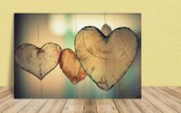 Foto obraz na płótnie "Serce drewniane" 30x20