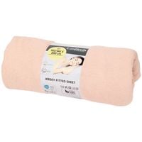 Prześcieradło z dżerseju Comfibeds 160/180 x 200cm różowe z gumką