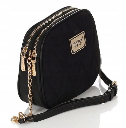 MONNARI Efektowna torebka listonoszka na pasku z łańcuszkiem Zamsz na Arena.pl
