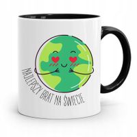 Kubek Czarny Prezent Dla Brata Najlepszy Brat Z Nadrukiem Ze Zdjęciem