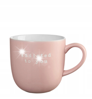 ASA Hey! Kubek Hey! 350ml do kawy Addicted To You porcelanowy różowy