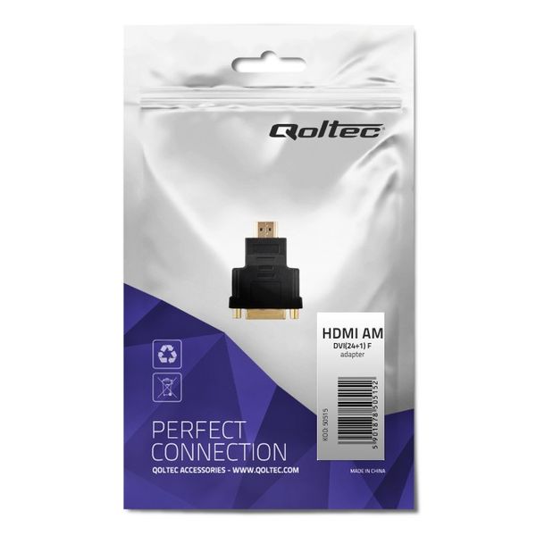 Qoltec Adapter HDMI A męska | DVI (24+1) żeńska zdjęcie 5