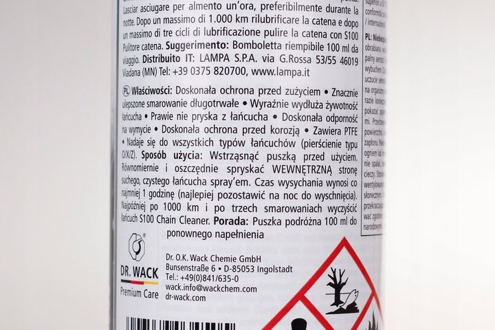S100 WEISSES KETTEN SPRAY smar do łańcucha +GRATIS zdjęcie 3