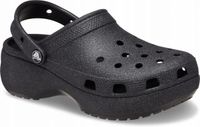 Damskie Buty Chodaki Klapki Crocs Platforma Glitter 207241 Clog 41-42
