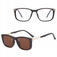 2w1 Okulary CLIP-ON Zerówki oprawki KOMPUTERA + NAKŁADKA PRZECIWSŁONECZNA