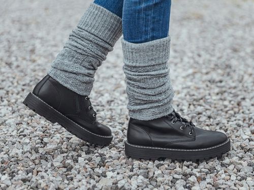 Getry z wełną, ciepłe ocieplacze w warkocze, ECRU na Arena.pl