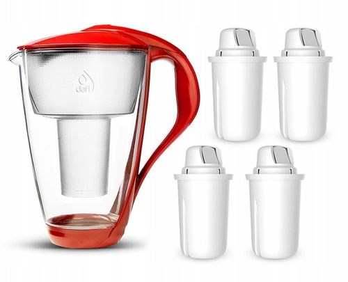 Dzbanek filtrujący Dafi Crystal czerwony +4 filtry na Arena.pl