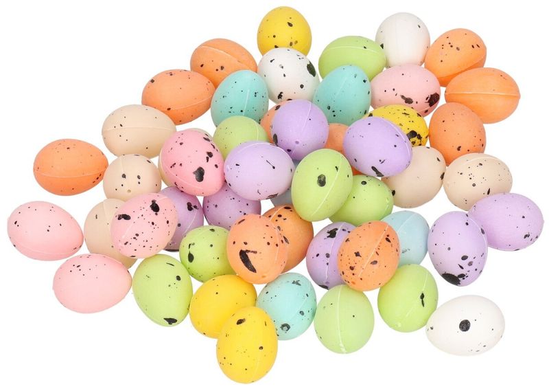 JAJKA PLASTIKOWE NAKRAPIANE PISANKI JAJKO 50SZT zdjęcie 1