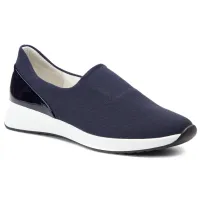 HÖGL Półbuty damskie wsuwane - eleganckie - rozmiar 34,5 - granatowe, skóra