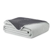 Narzuta pikowana dwustronna SOFTA 220x240 stalowa + szara AmeliaHome