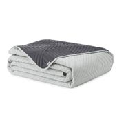 Narzuta pikowana dwustronna SOFTA 220x240 stalowa + szara AmeliaHome