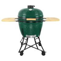 GRILL CERAMICZNY WĘGLOWY 26" Z POKRYWĄ I PÓŁKAMI BOCZNYMI