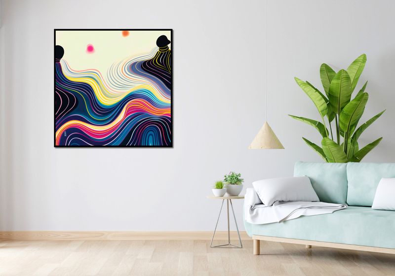 Plakat 100x100cm Wodnista Tafla zdjęcie 4