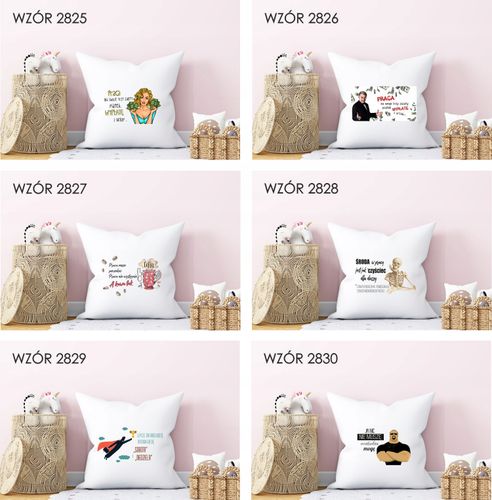 Poduszka z nadrukiem PREZENT CODZIENNIE W PRACY na Arena.pl