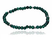 SREBRNA BRANSOLETKA ŻYŁCE NATURALNY MALACHIT KAMIEŃ RÓWNOWAGI KULECZKI