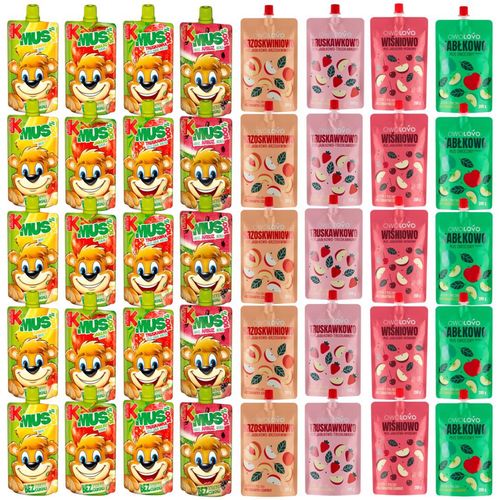 Mix 8 smaków musów owocowych Owolovo - Kubuś x 40 sztuk na Arena.pl