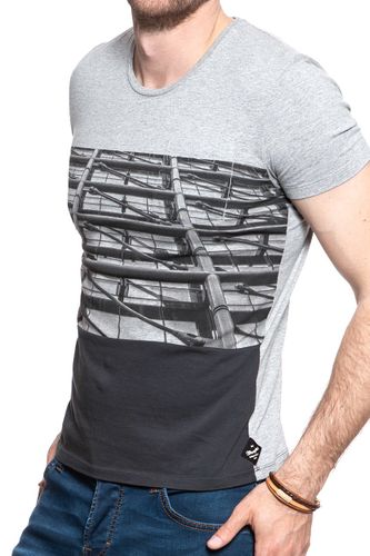 WRANGLER COLLAB TEE MID GREY MEL W7B05D337 S na Arena.pl