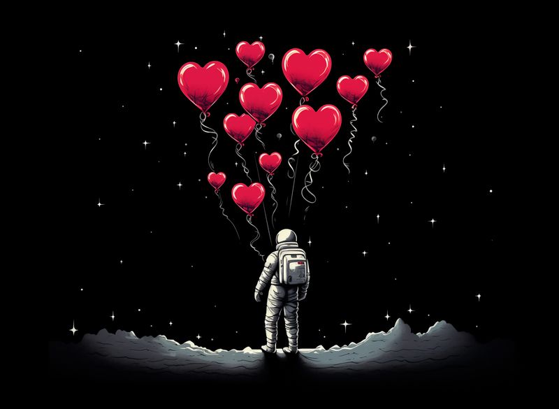 Plakat 35x25cm Astronauta Własnych Celi zdjęcie 2
