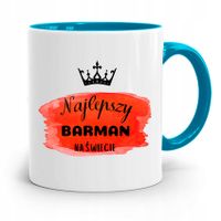 Kubek Błękitny Dla Barmana Najlepszy Na Świecie Z Nadrukiem Ze Zdjęciem