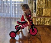 Milly Mally Rowerek trójkołowy jeździk 3w1 Optimus różowy