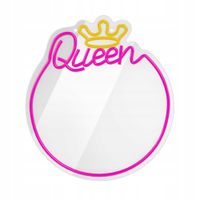NEON MIRROR LED QUEEN CIEPŁY RÓŻ FMNE04 FOREVER LIGHT
