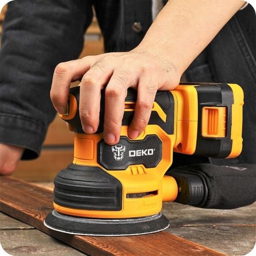 SZLIFIERKA OSCYLACYJNA MIMOŚRODOWA AKUMULATOROWA REGULACJA AKUMULATOR DEKO na Arena.pl