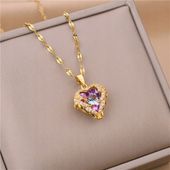 ŁAŃCUSZEK Z ZAWIESZKĄ STAL CHIRURGICZNA + ZŁOTO 18K PREZENT NA ŚWIĘTA