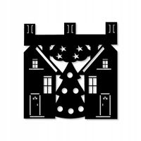 M7 Zazdrostka kuchenna firana ŚWIĄTECZNA Domki zima Boże Narodzenie 40x40