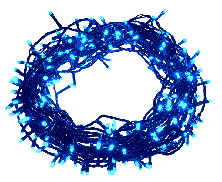 Lampki choinkowe 300 LED + Flash - Niebieskie zdjęcie 1