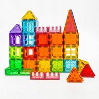 Klocki konstrukcyjne EDUKACYJNE 3D kulki rurki dla dzieci 108el MAGNETYCZNE