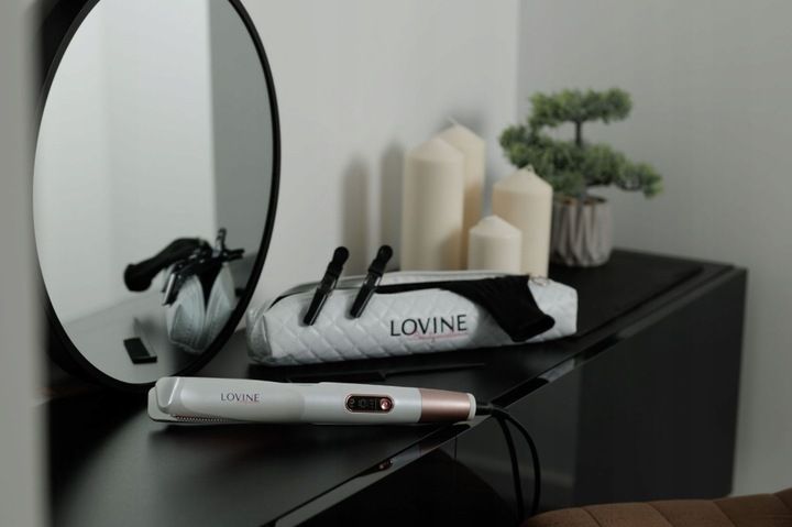 PROSTOWNICA LOKÓWKA DO WŁOSÓW 2w1ceramiczna LOVINE zdjęcie 2