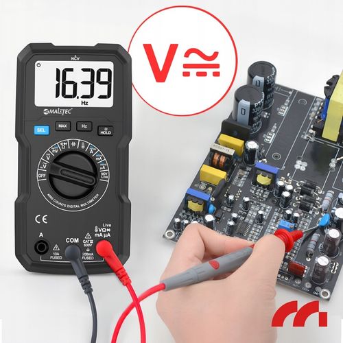 Multimetr Cyfrowy Miernik Prądu Elektryczny Tester LCD Zestaw Przewody na Arena.pl
