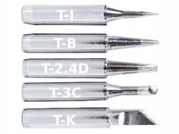 Zestaw grotów lutowniczych 900M x5 Silver do stacji PT WEP Yihua Zhaoxin