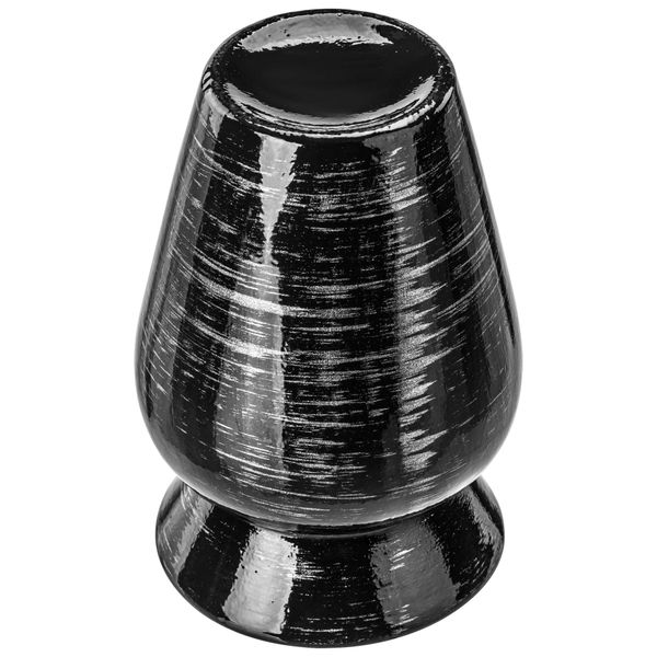 Wazon Ceramiczny Baryłka Czarny srebrny flakon zdjęcie 3