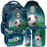 PLECAK szkolny PASO PIŁKA NOŻNA TORNISTER - klasa 1-3 -ZESTAW 5 el.