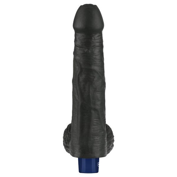9" Real Softee Rechargeable Tpe Vibrating Dildo(Black) zdjęcie 6