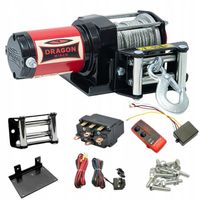 WYCIĄGARKA ELEKTRYCZNA DWM3000ST LINA STALOWA do pługa quada+pilot Maverick